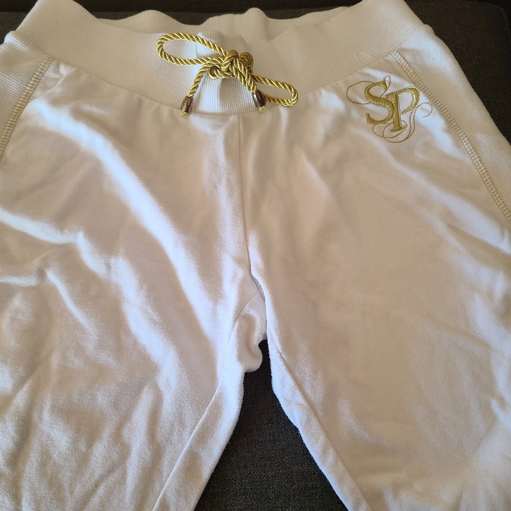 Junior White with gold letters Southpole Shorts size M